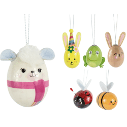 Pendant egg Animal 5,5 cm 6 assorted