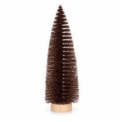 House of Seasons kerstboom glitter bruin 32 cm