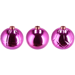 Vaas Christmasball fuchsia 19 cm 3 assorti