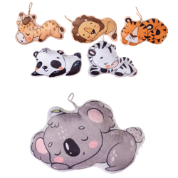 Hanger pluche wild dier 15 cm 6 assorti