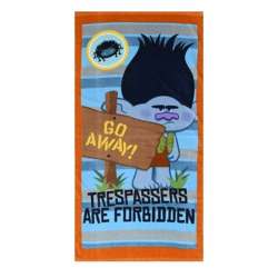 Dreamworks Trolls badhanddoek blauw 70 x 140 cm