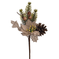 Decoratietak met dennenappel 16 cm