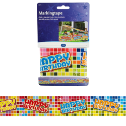 Folat afzetlint Happy Birthday 7 m