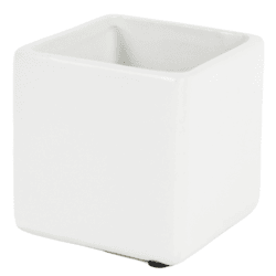 D&M bloempot vierkant Basic mat wit 14 cm