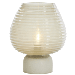 Light & Living tafellamp Alenna LED op batterij groen grijs 27 cm