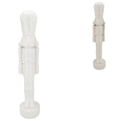 Statue nutcracker white/cream 36 cm 2 assorted