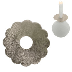 Stjernsund kaarsenring Loua bloem zilverkleurig 9,3 cm