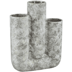 PTMD vaas Pipes wit/groen 35 cm