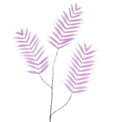 Kunsttak Palm Leaf zijde lila 95 cm