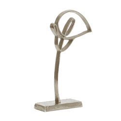 Licht & Wohnen Statue Calla nickelfarbig 38 cm