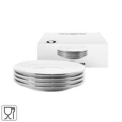 Vtwonen plate silver 12 cm set of 4