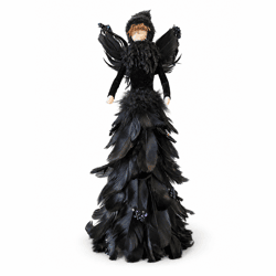 Beeld Feather Angel zwart 50 cm
