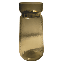 PTMD Vase Quilio Shaped glass brown 30 cm