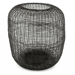 Dekocandle windlicht Wire bruin 25 cm