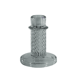 Housevitamin kandelaar Twist rookglas grijs 10 cm