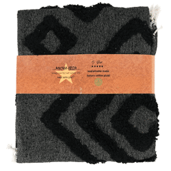 Mycha Ibiza plaid 4 gerecycled katoen zwart 130 x 170 cm VE20