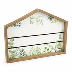 Memo board card holder house Green Life 32 cm