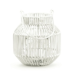Lantaarn Maren metaal wit 18,5 cm