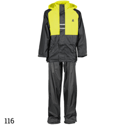 Ralka regenpak kids 43SF antraciet/lime maat 116 90 stuks