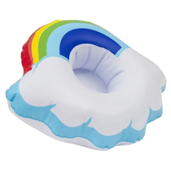 Enjoy Summer opblaasbare bekerhouder Regenboog 21,5 cm