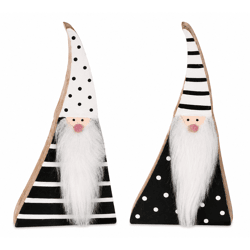 Out of the Blue kerstman met baard 20 cm 2 assorti