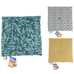 Ateliers du Linge stoelkussen 40 x 40 cm 3 assorti