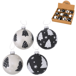 Boltze kerstbal Neano 8 cm 4 assorti