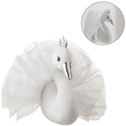 J-Line wall decoration Swan plush 46 cm