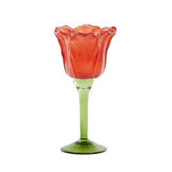 Light & Living theelichthouder Flowaly rood 19 cm