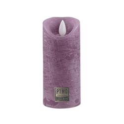 PTMD Battery-Operated LED Pillar Candle XS Lilac 5.5 x 12.5 cm
