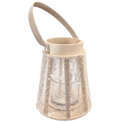 Lantaarn Lofty Glam Cone wit 26 cm