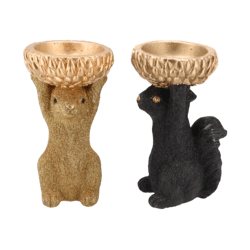 Bowl Jingle squirrel black/gold 17 cm 2 assorted