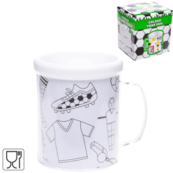 Kleur je eigen beker voetbal 250 ml