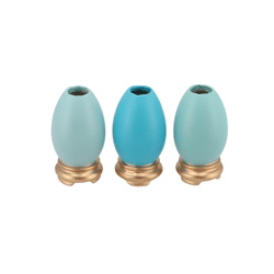 Easter decoration Easter egg blue 9 cm 3 assorted