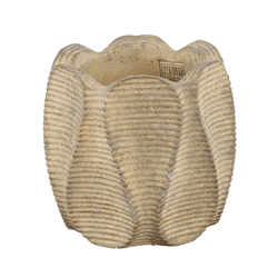 PTMD bloempot Waxy hoog bruin 20 cm