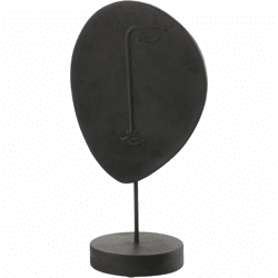 J-Line beeld Hoofd op voet zwart 34 cm