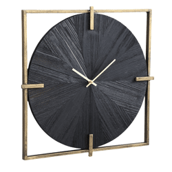 PTMD wandklok Oxxo goudkleurig/zwart 53 cm