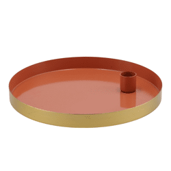 Kandelaar rond Marrakech oranje 22 cm