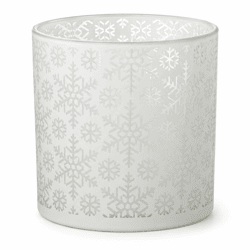 J-Line windlicht Snow wit 15 cm