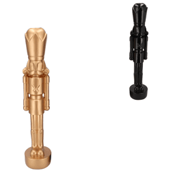 Statue nutcracker black/gold 24 cm 2 assorted