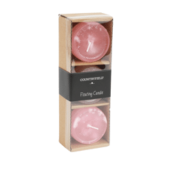 Countryfield drijfkaars Bollie roze 5 cm set van 3