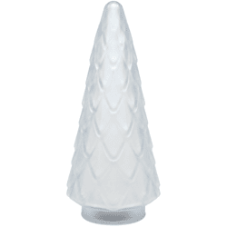 Beeld kerstboom glas mat wit 24 cm