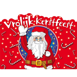 Folat deurbord Vrolijk Kerstfeest 48 cm
