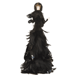 Beeld Feather Angel zwart 50 cm