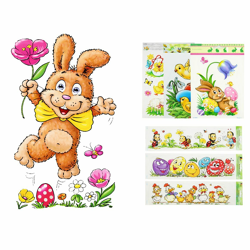 Raamstickers Voorjaar/Pasen assorti