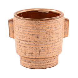 PTMD bloempot Katelynn keramiek M oranje 16 cm