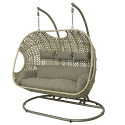 (R) Egg chair hangstoel Palermo zandkleurig 196 cm