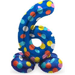 Folat folieballon staand 6 Dots 41 cm