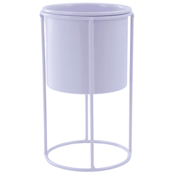 Housevitamin bloempot op standaard metaal lila 19 cm