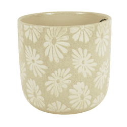 D&M Depot bloempot Daisy creme 20 cm